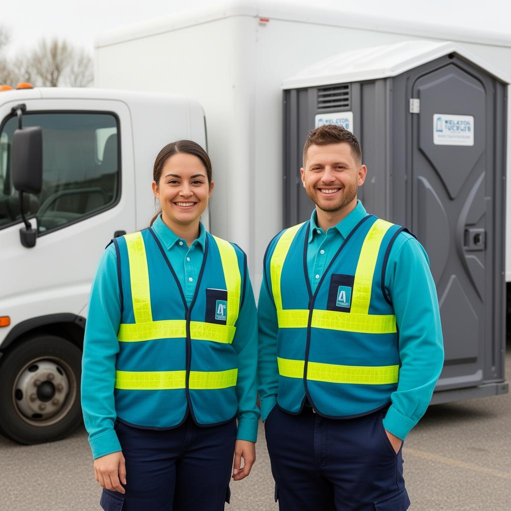 Our portable toilet service team